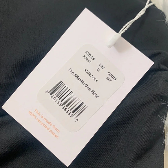 NWT Andie The Atlantic One Piece Swim Wear classic Black Medium - Picture 6 of 9